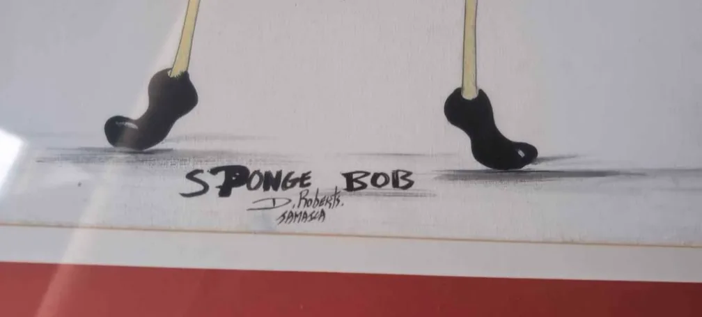 Rare Jamaican Folk Art – Signed One-of-One SpongeBob image indicator(2)