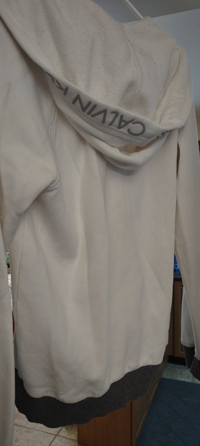 Calvin Klein Jeans White Zip-Up Hoodie - Size S - photo 4