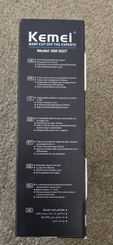 Kemei KM-5027 Electric Hair Clippers - New in Box! - photo 2