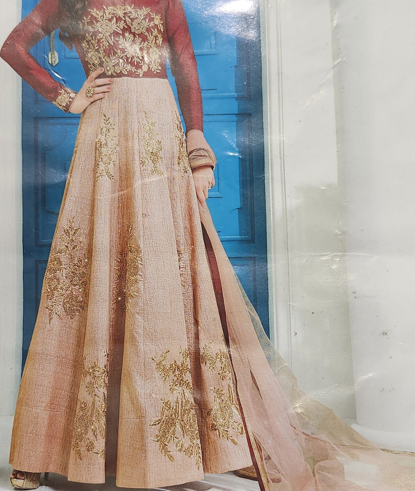 Long Sleeve Floral Gown - photo 2
