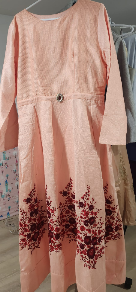 Long Sleeve Floral Gown - photo 3