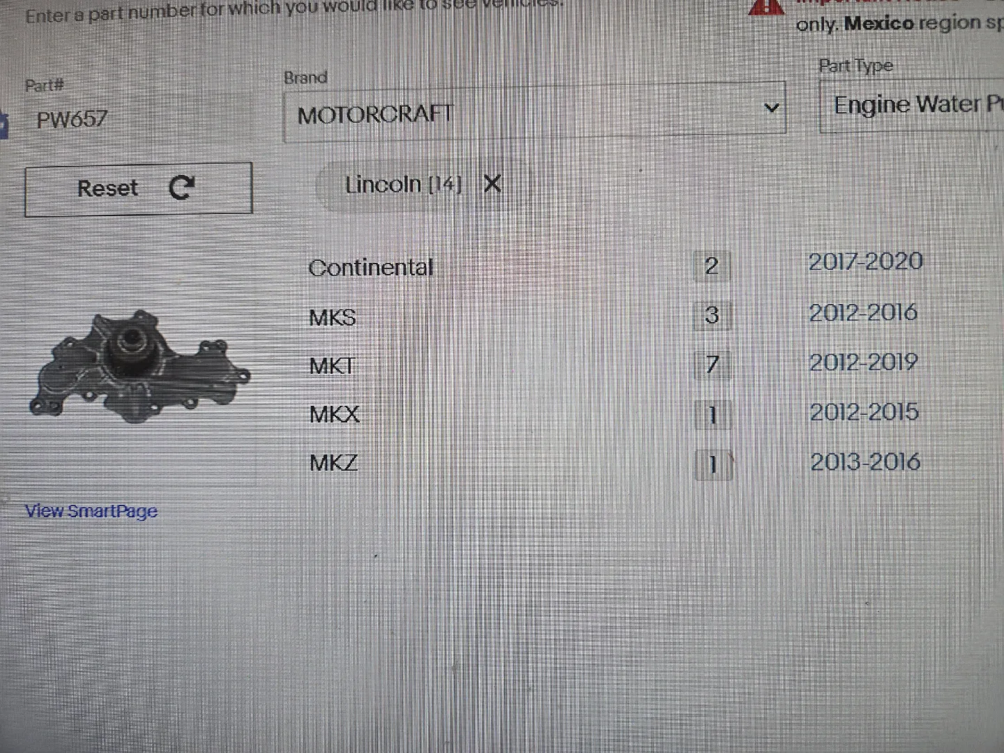 Motorcraft PW-606 Water Pump New image indicator(3)