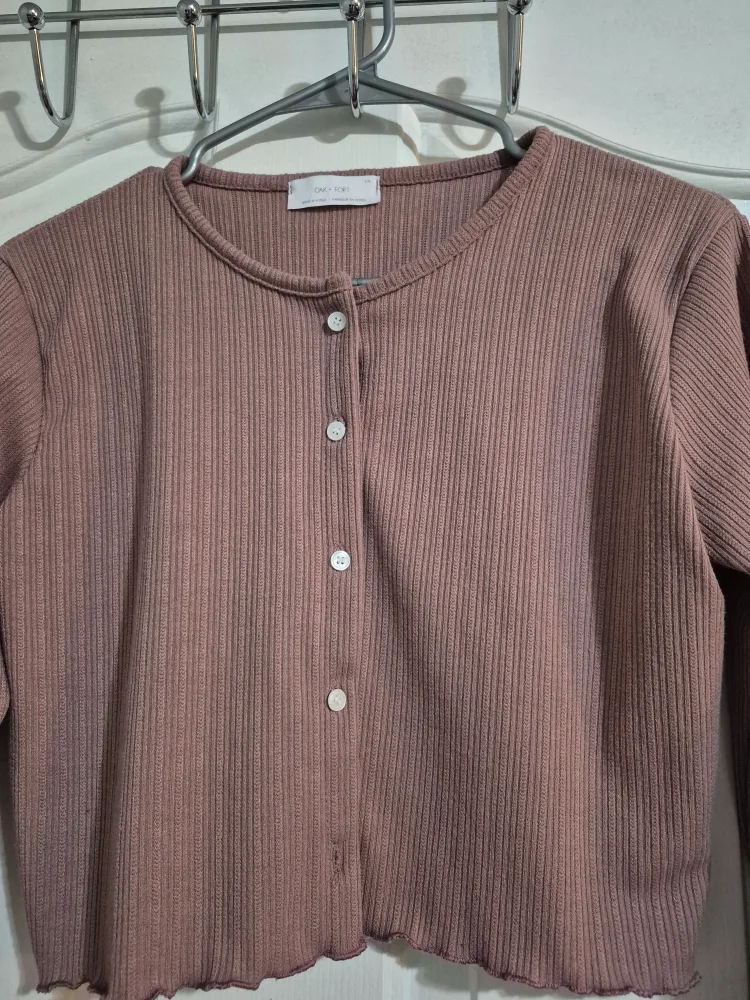 OAK + FORT Ribbed Cardigan - Size L/G thumbnail