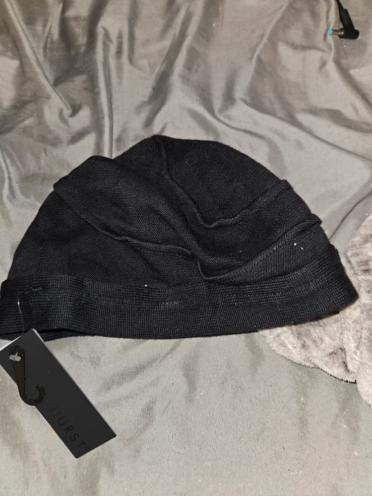 Chemo cap!!! Parkhurst Butterfly Pull-On Black Beanie image indicator(3)