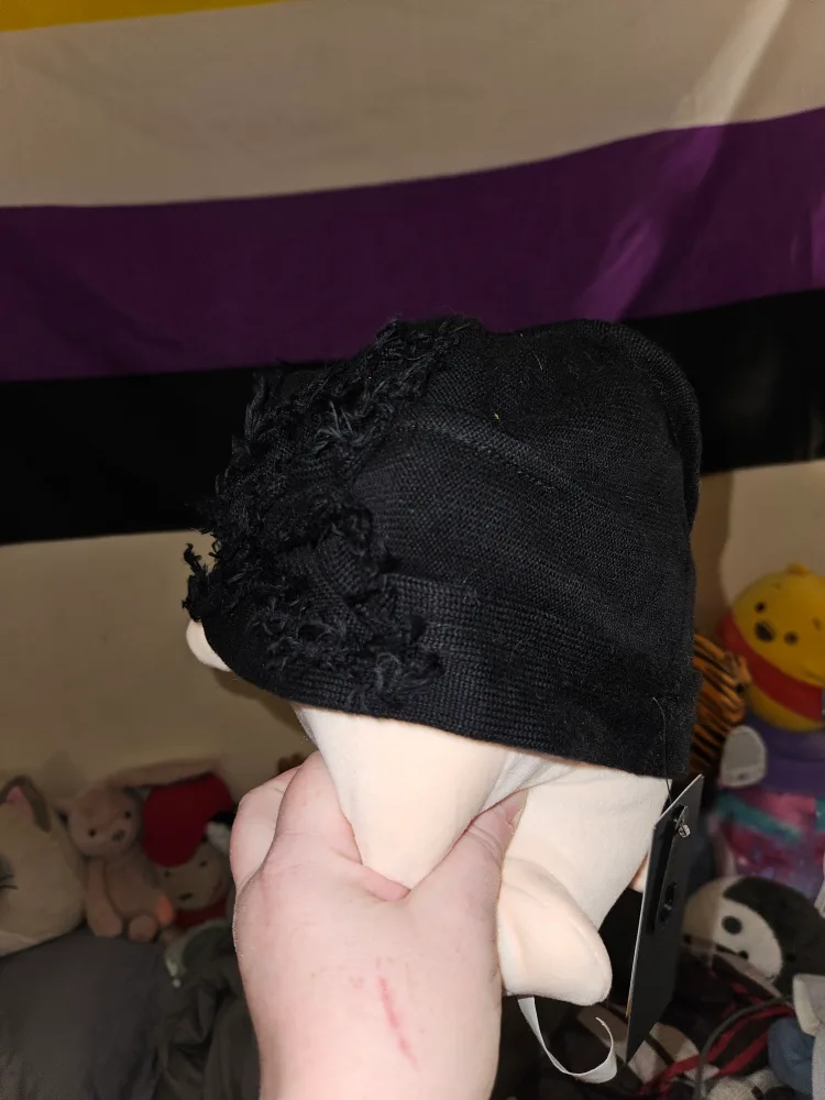 Chemo cap!!! Parkhurst Butterfly Pull-On Black Beanie thumbnail