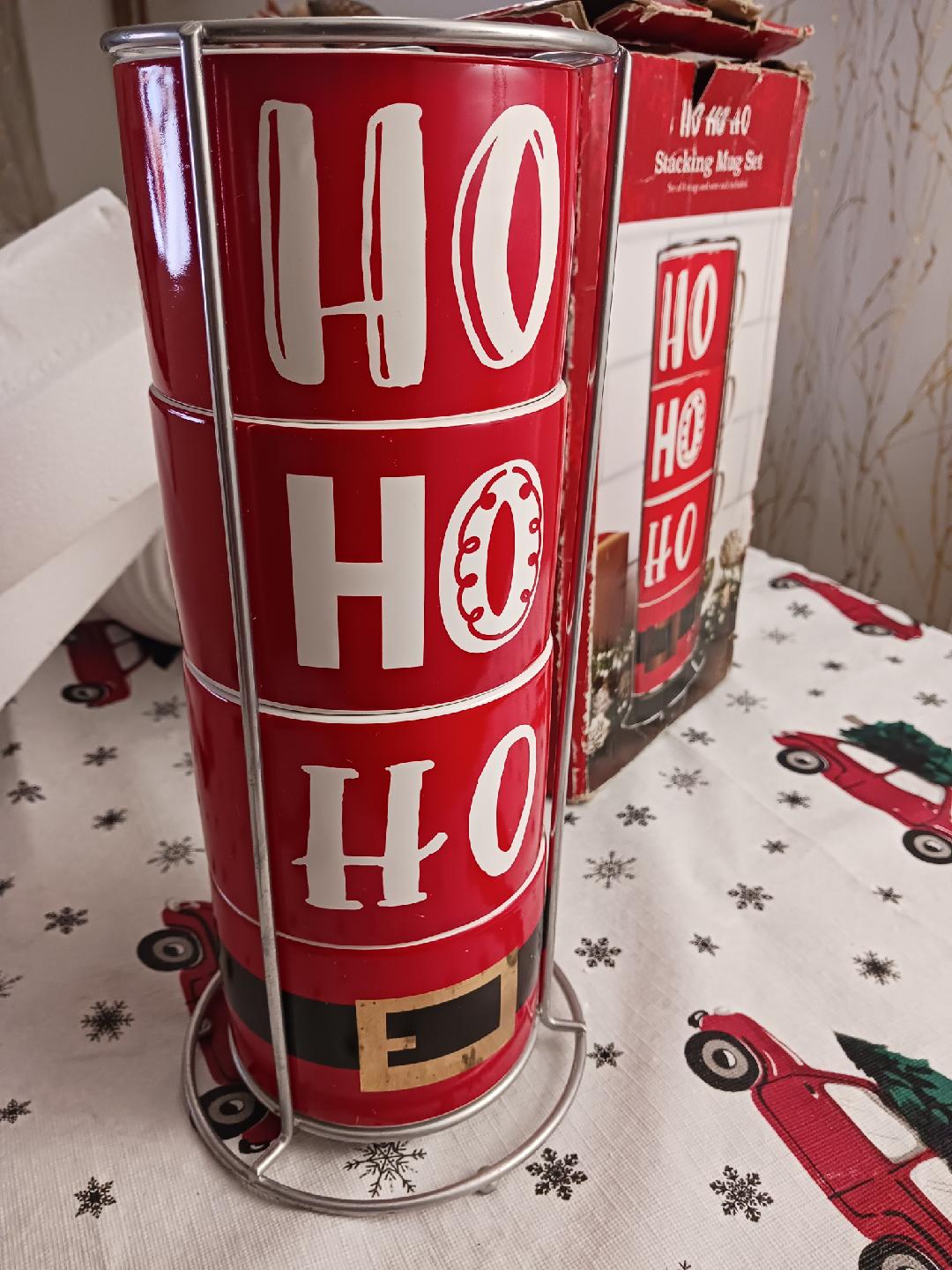 🎄 “Ho Ho Ho” Holiday Mug Set – Festive Christmas Ho Ho Ho Set