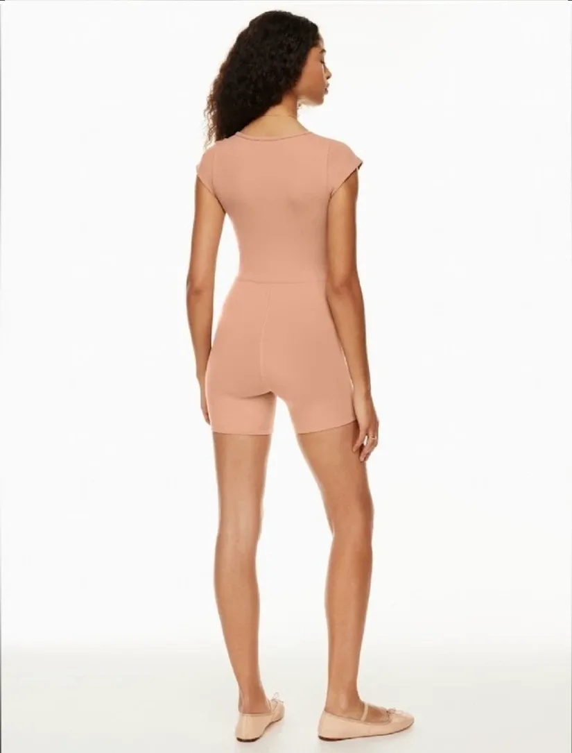 Aritzia Tna Butter Romper - Peach image indicator(4)