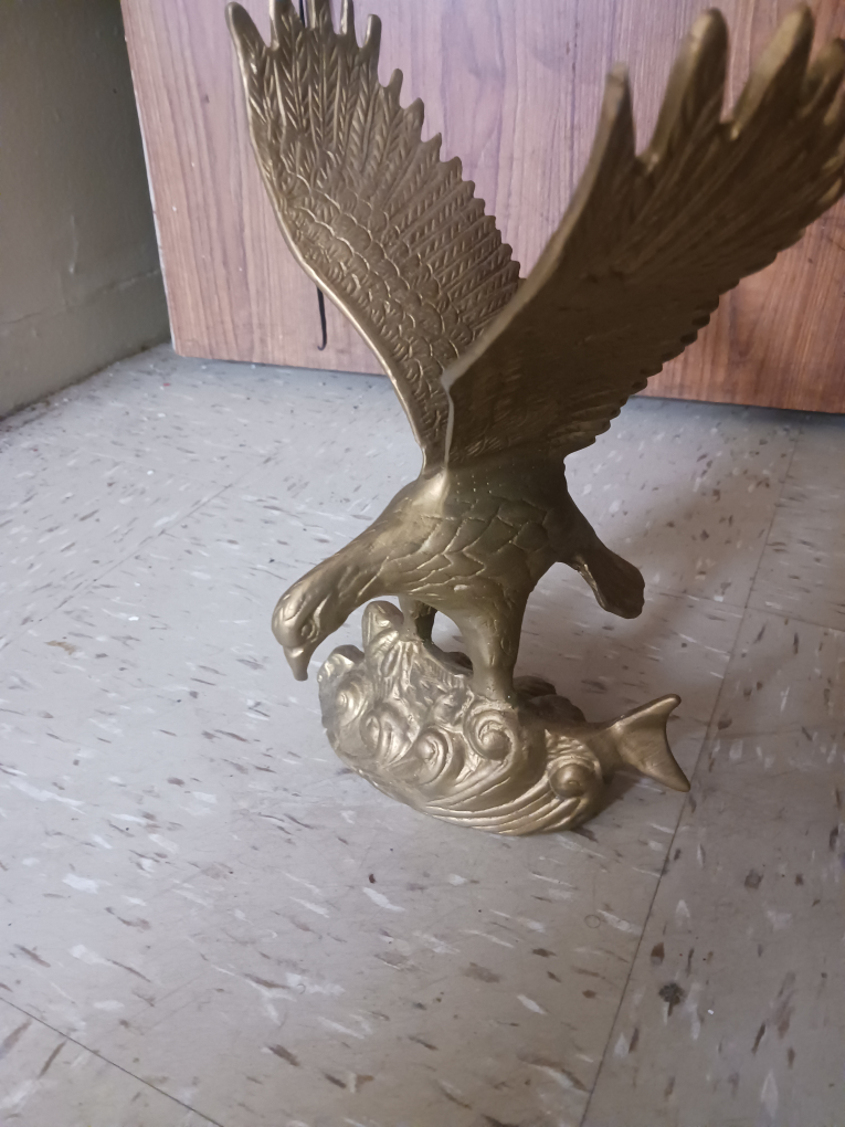 🧡 Brass Eagle Statue - photo 2