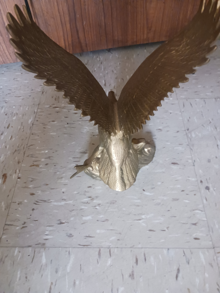 🧡 Brass Eagle Statue - photo 3