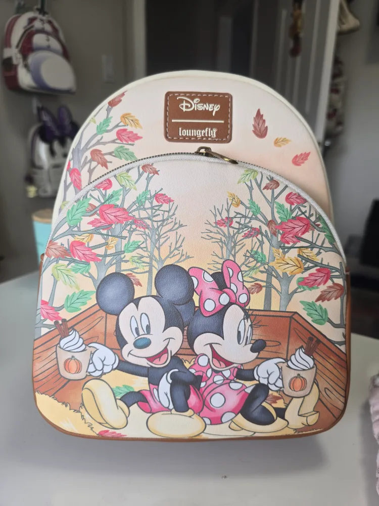 Disney Loungefly Mickey & Minnie Fall Mini Backpack
