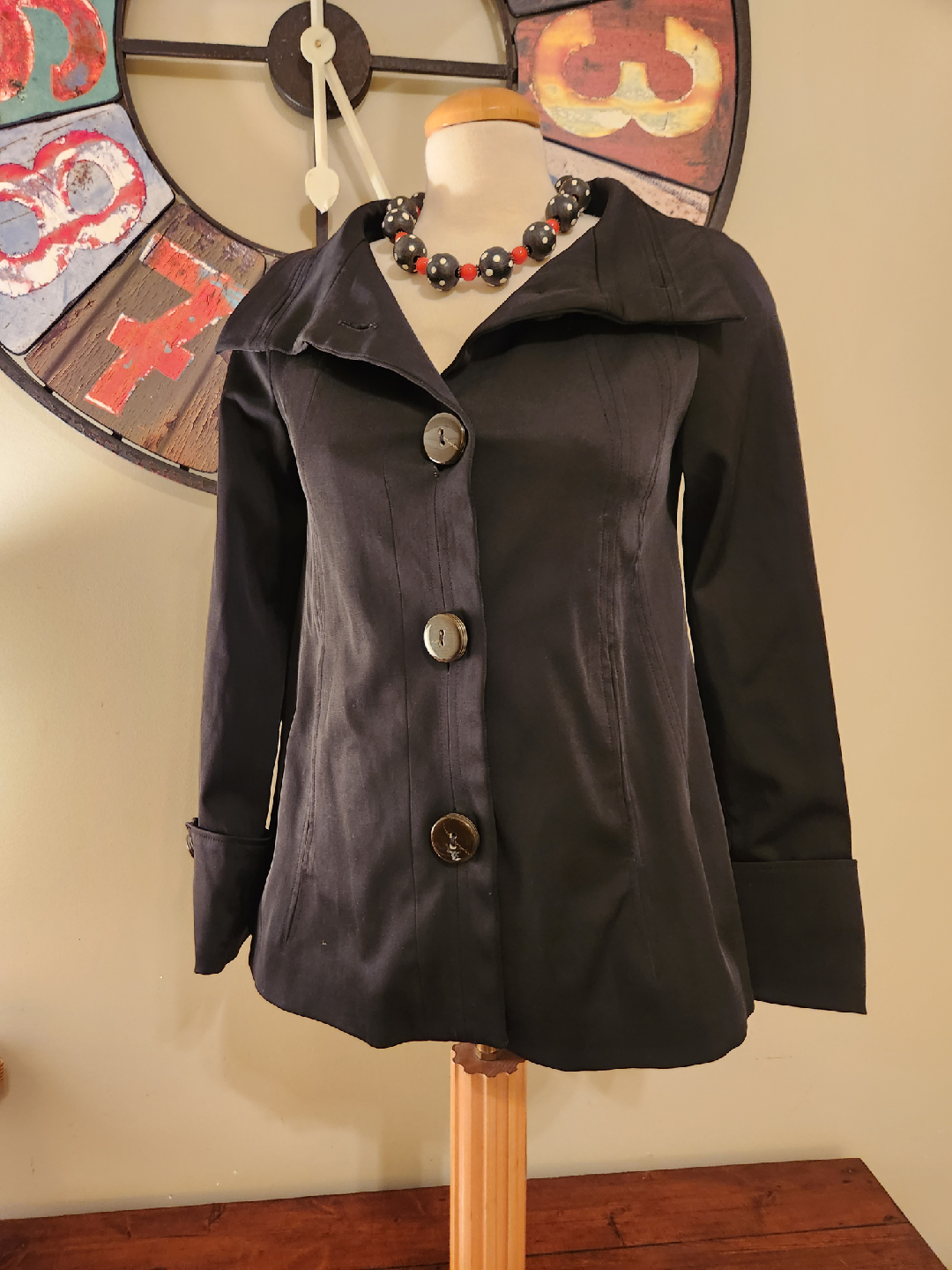 FANTASTIC FALL  Zara Basic Black Rain Jacket Size S - photo 5