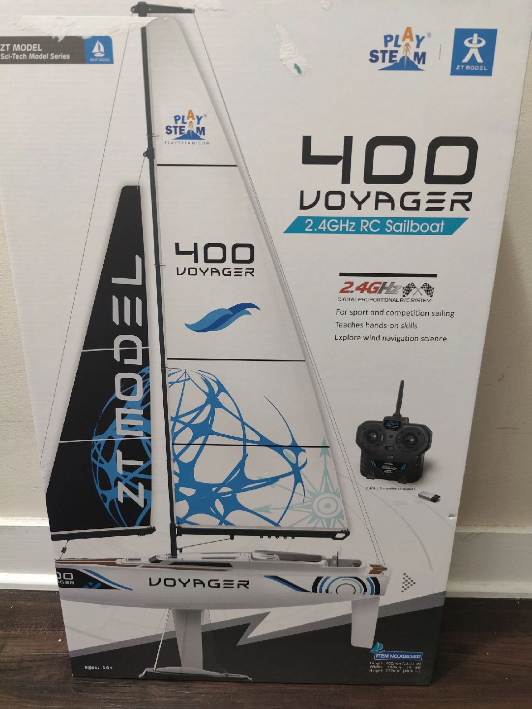 PlaySTEAM 400 Voyager 2.4GHz RC Sailboat - New