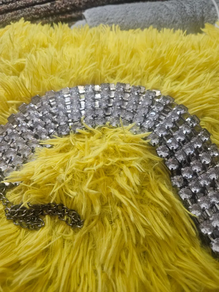 VTG Silver Plated  Clear Rhinestones Belt Art Deco Style image indicator(3)