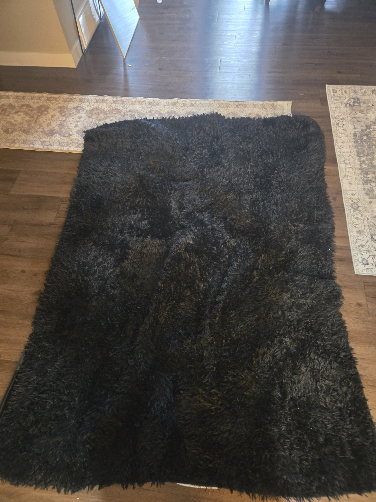 Black Shag Area Rug