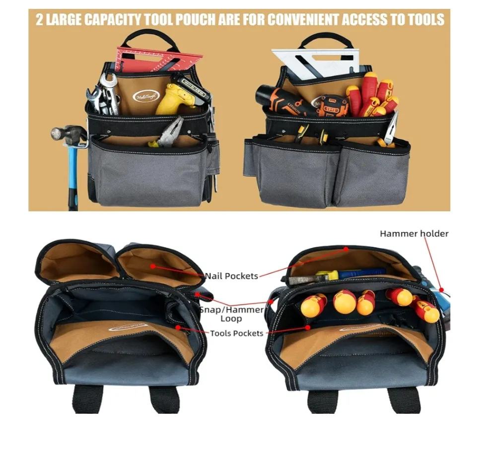 MELOTOUGH Tool Belt with Suspenders Tool Bag(NEW) image indicator(3)