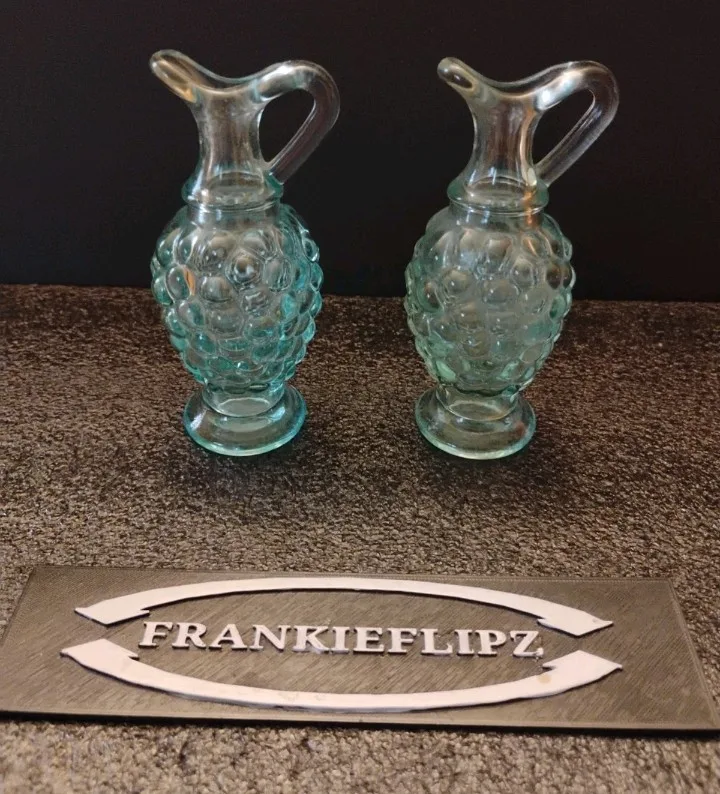 Vintage Glass Pitcher Vases - Set of 2