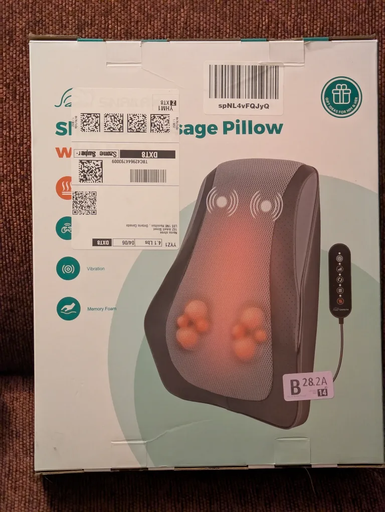 Snailax Shiatsu Massage Pillow with Heat - New in Box! image indicator(2)