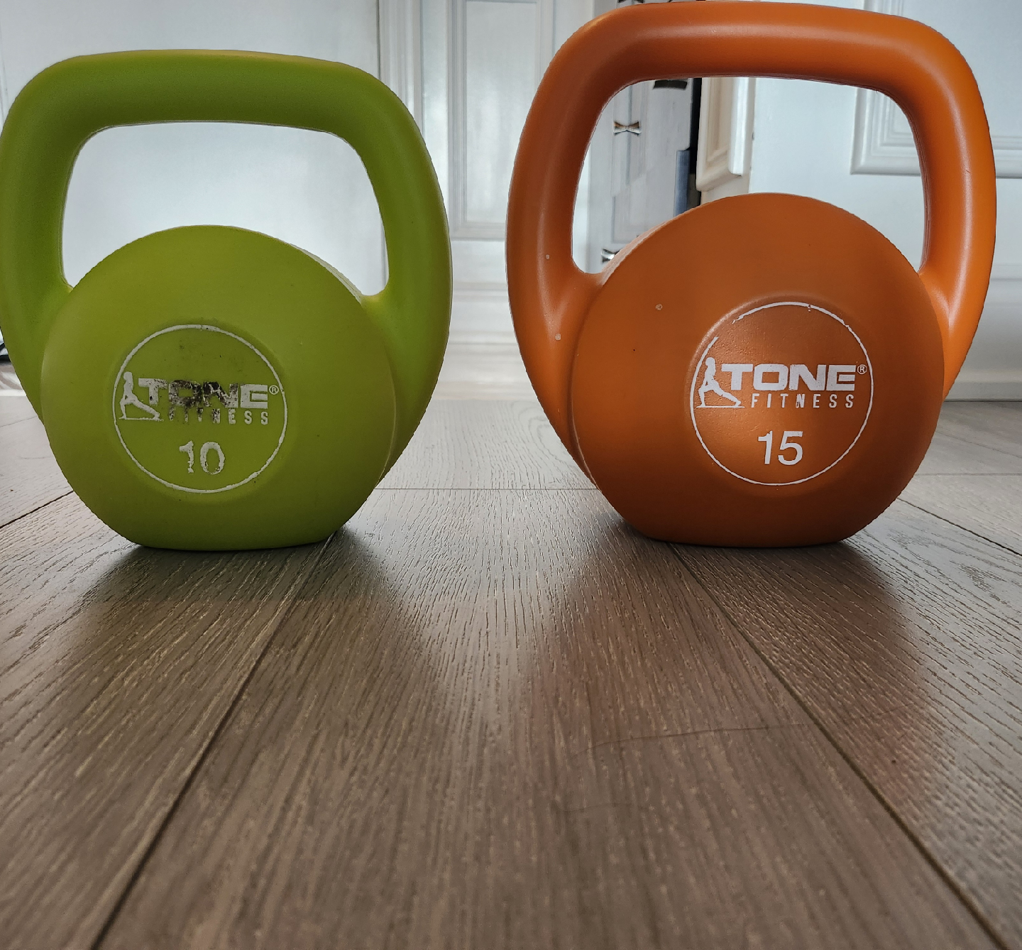 Pair of Tone Fitness Kettlebells - 10lb & 15lb Weights