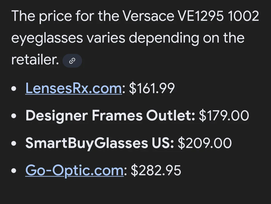 Versace VE1295 1002 Shiny Gold Aviator Eyeglasses image indicator(2)