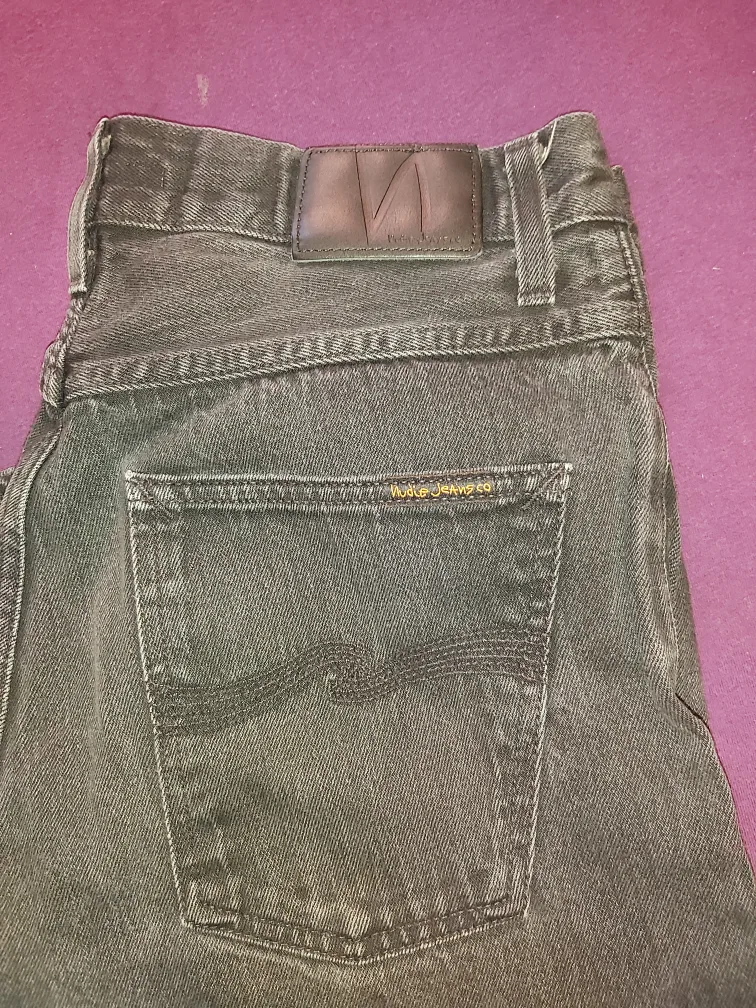 Nudie Jeans Co. Black Denim Jeans, Size 32/34 thumbnail
