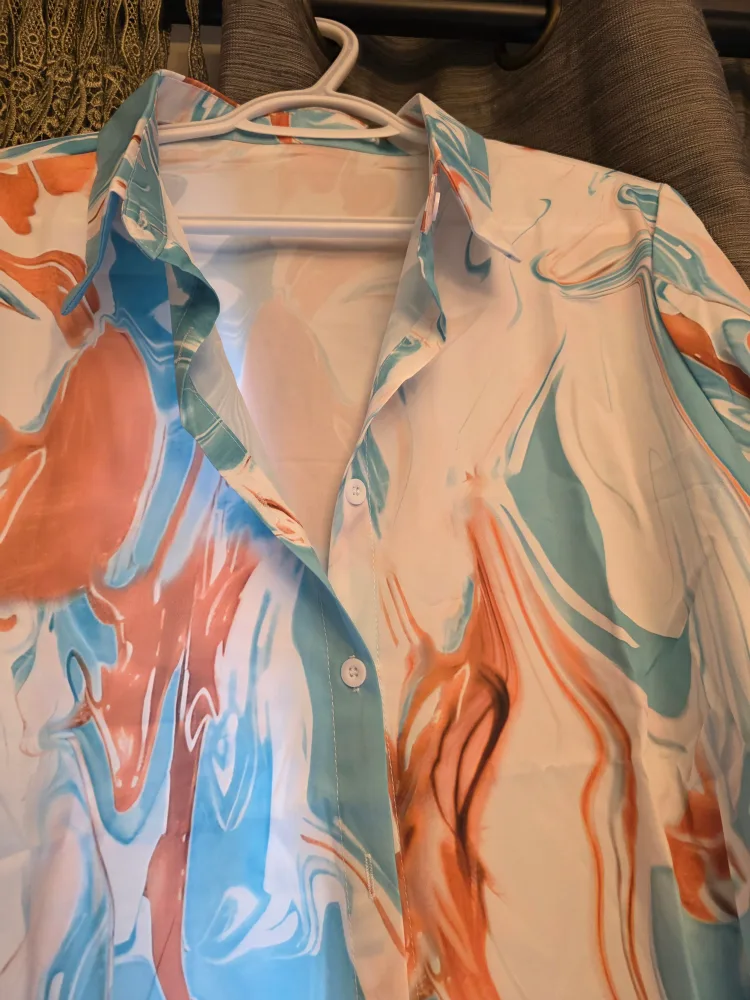 Patterned Button-Up Shirt image indicator(2)