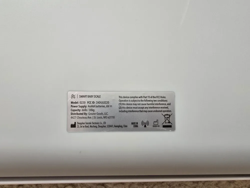 Greater Goods Smart Baby Scale image indicator(5)