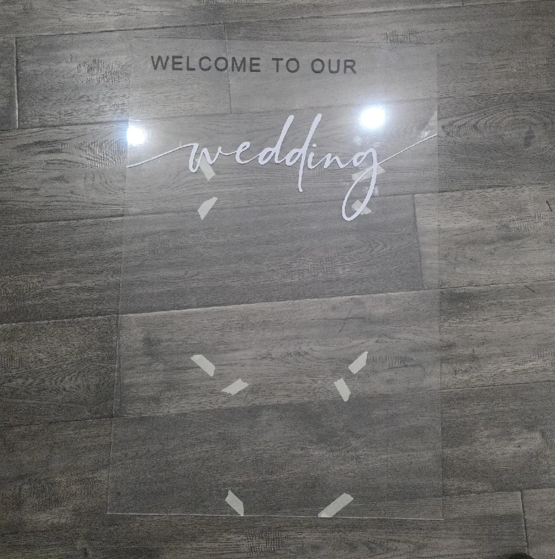 NEW Clear Acrylic Signs - Wedding Welcome Sign image indicator(2)