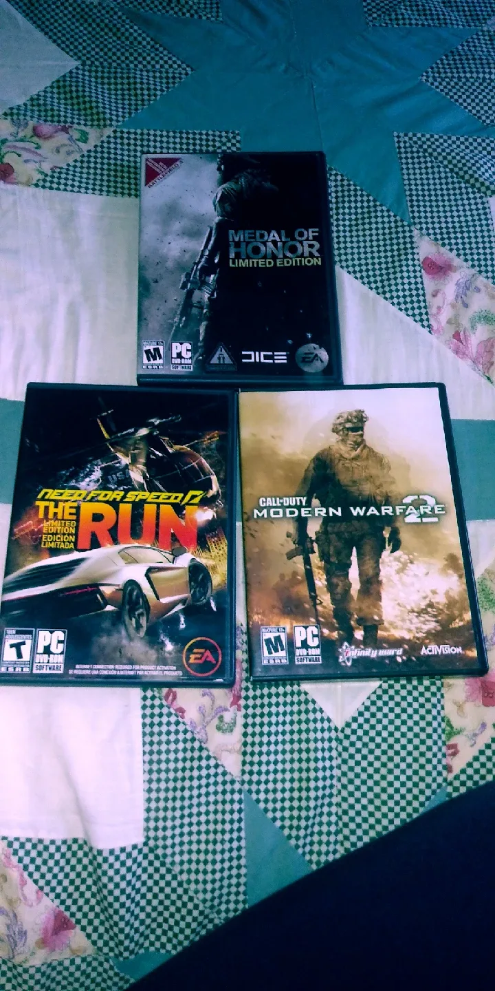 PC Games: Medal of Honor, Need for Speed, Call of Duty