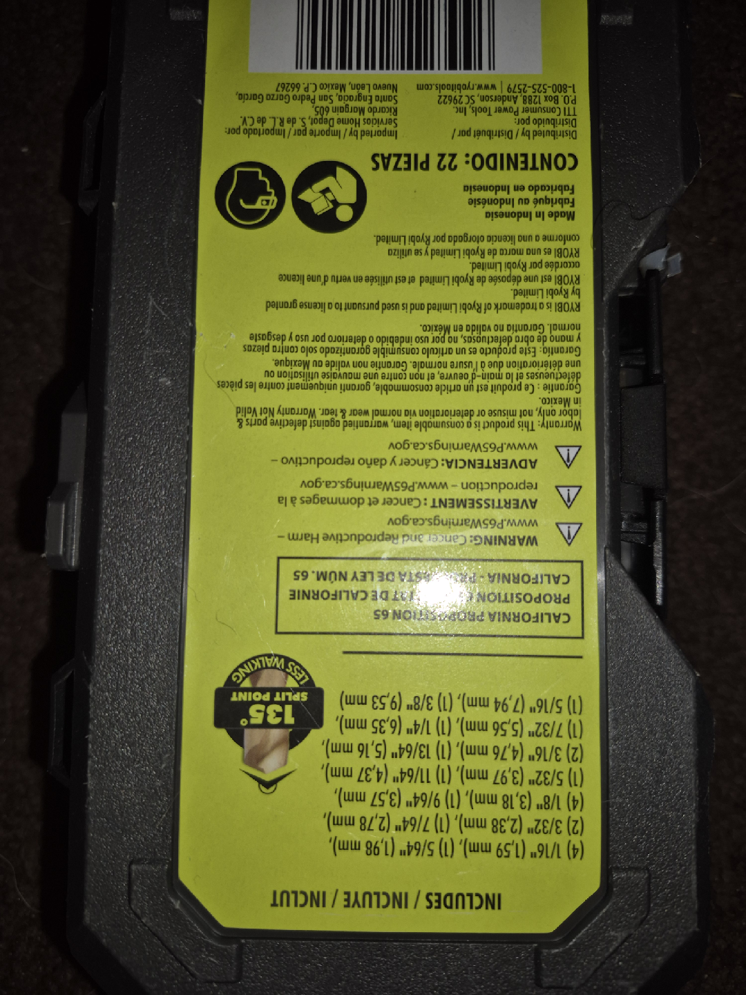 Ryobi 22-Piece Titanium Drill Bit Set - photo 4