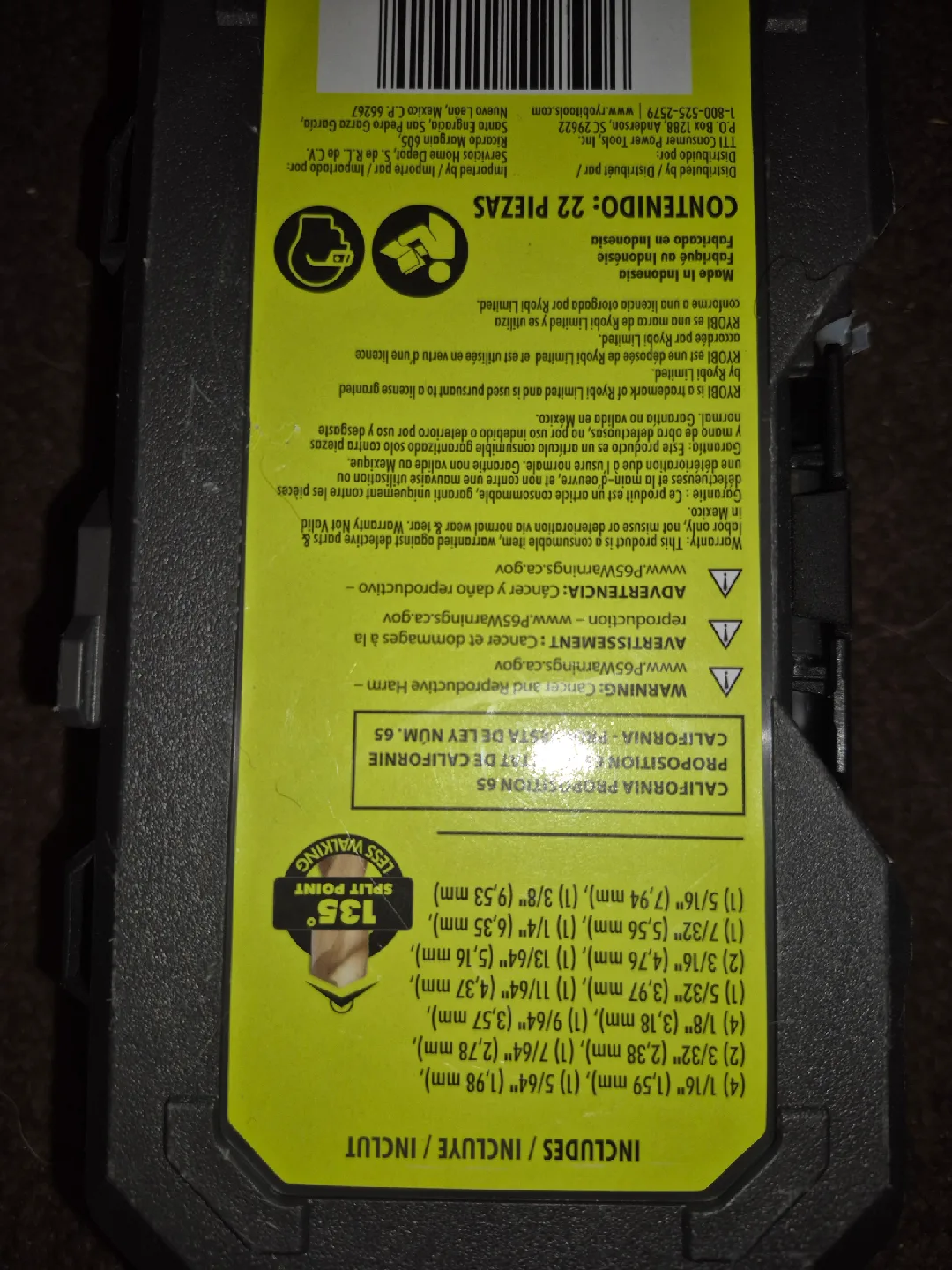 Ryobi 22-Piece Titanium Drill Bit Set image indicator(4)