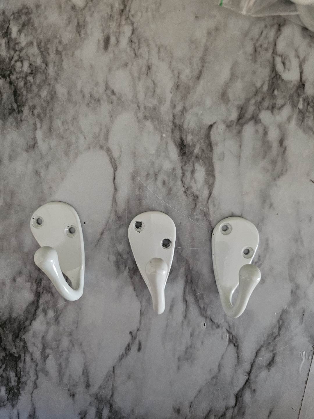 White Metal Wall Mounted Hooks - photo 3