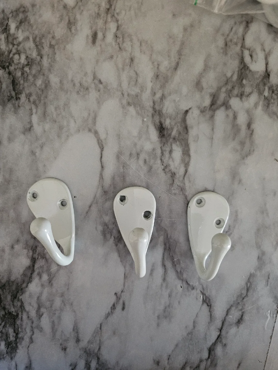 White Metal Wall Mounted Hooks image indicator(3)