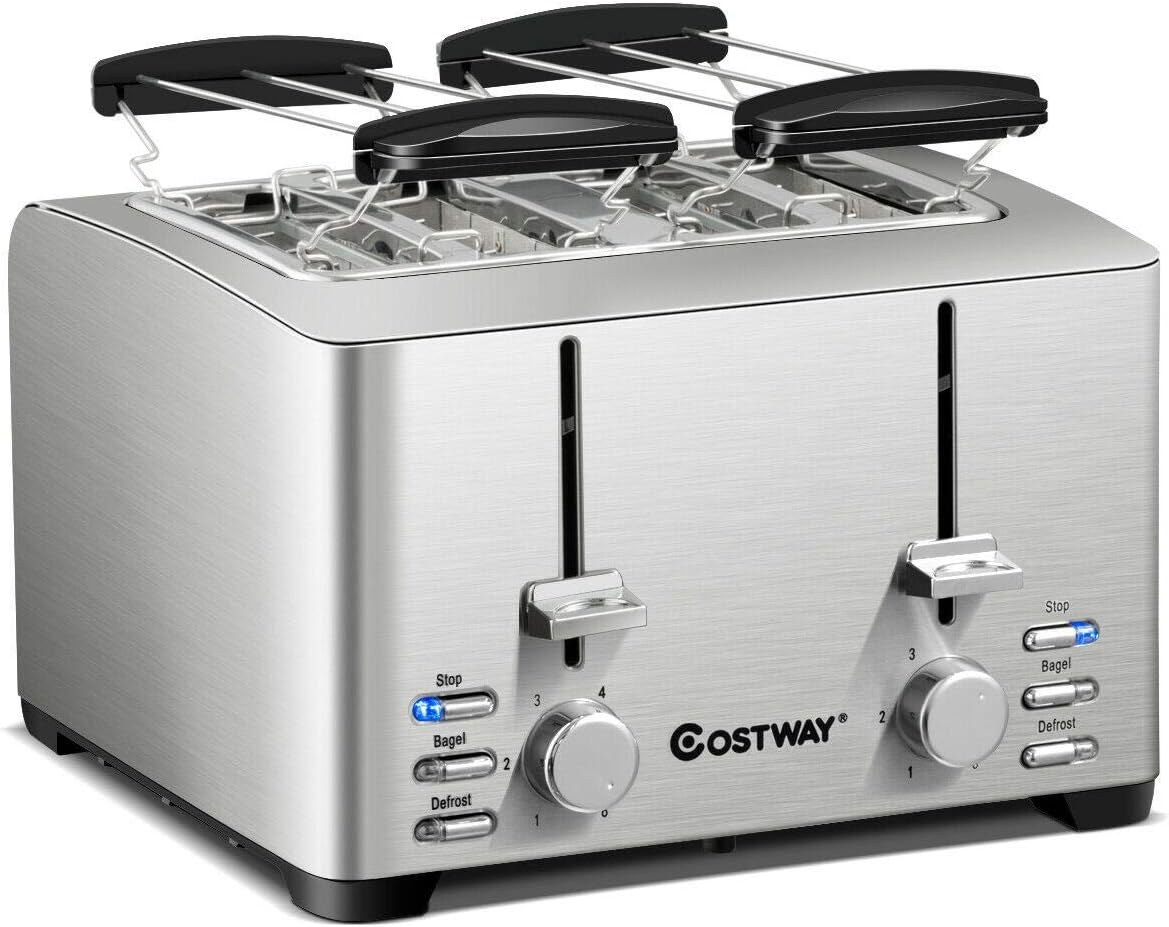 ARLIME 4 Slice, Extra-Wide Slot Stainless Steel Toaster