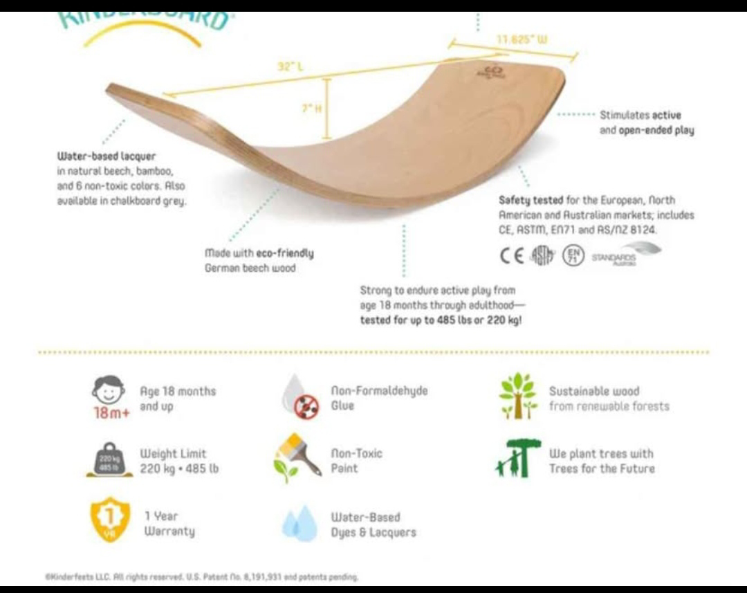 Kinderboard Wooden Balance Board - Natural - photo 5