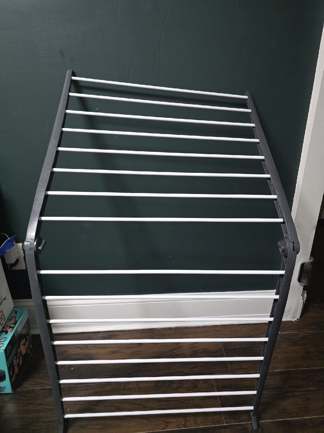 Gray Clothes Drying Rack