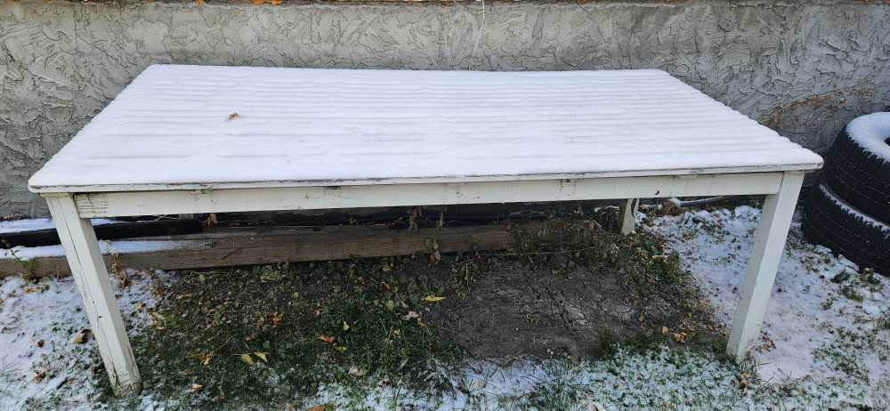 Wooden Outdoor Table & Benches - photo 2