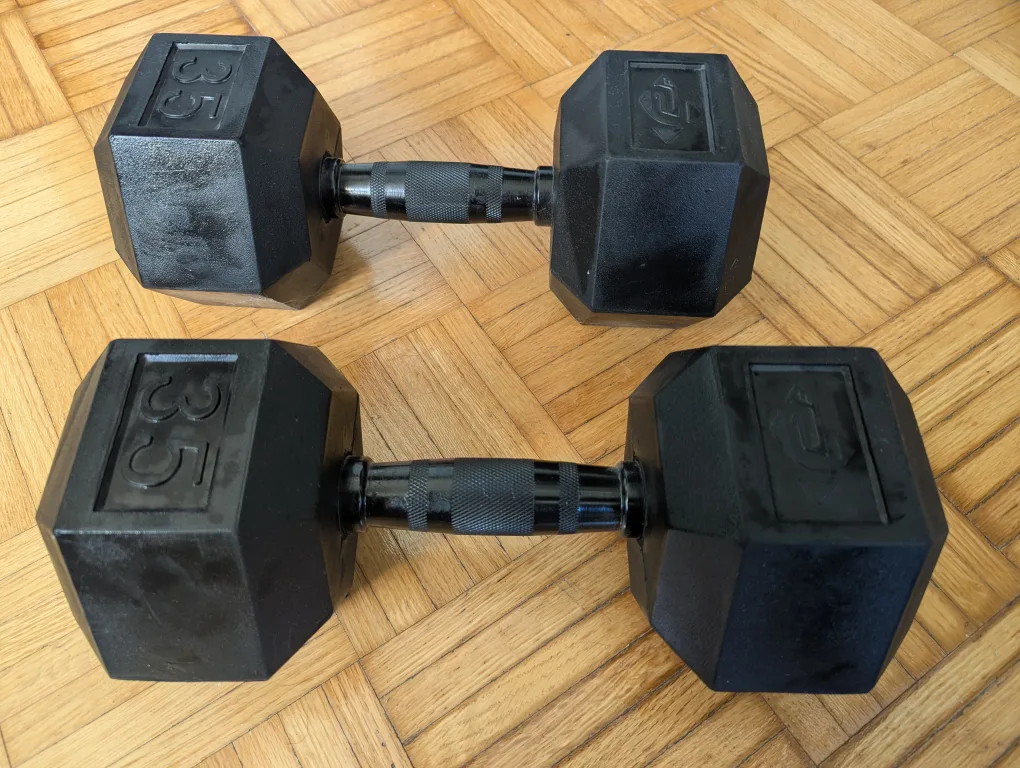 35 lbs Hex Dumbbells