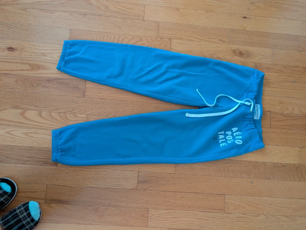 Aeropostale Teal Sweatpants - Size M thumbnail