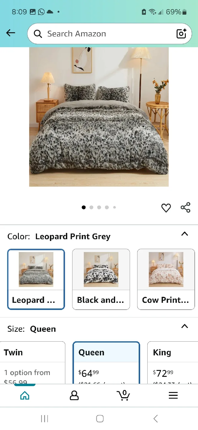 Plush Shaggy Faux Fur Duvet Cover & 2 Pillowcases image indicator(8)