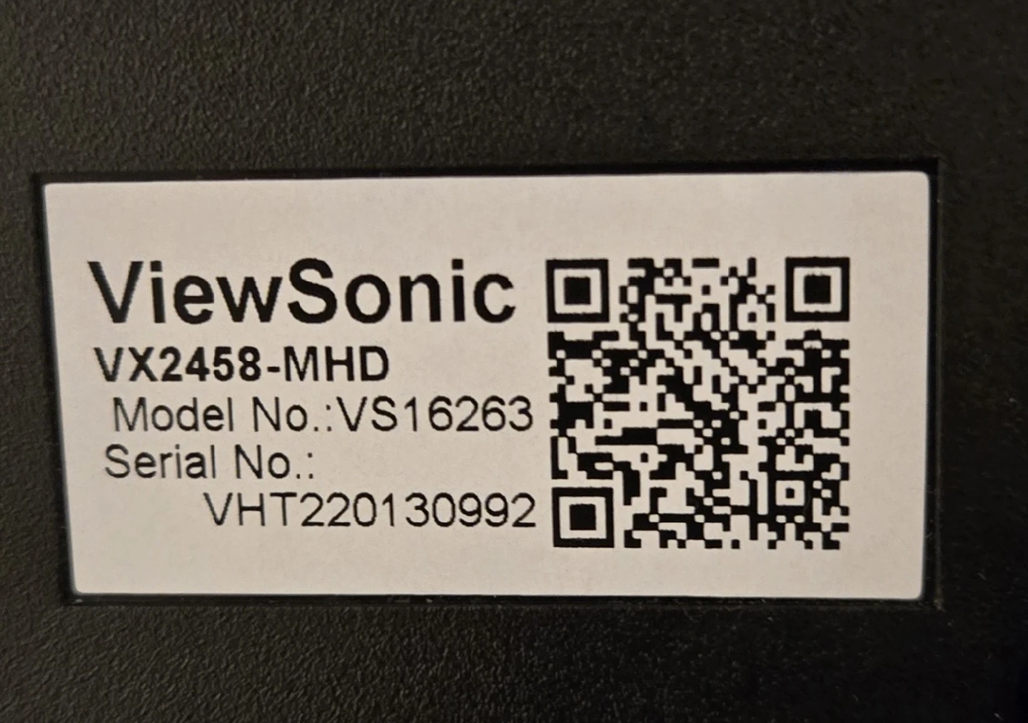 (ON HOLD) FREE:  24"ViewSonic VX2458-MHD Monitor - photo 4