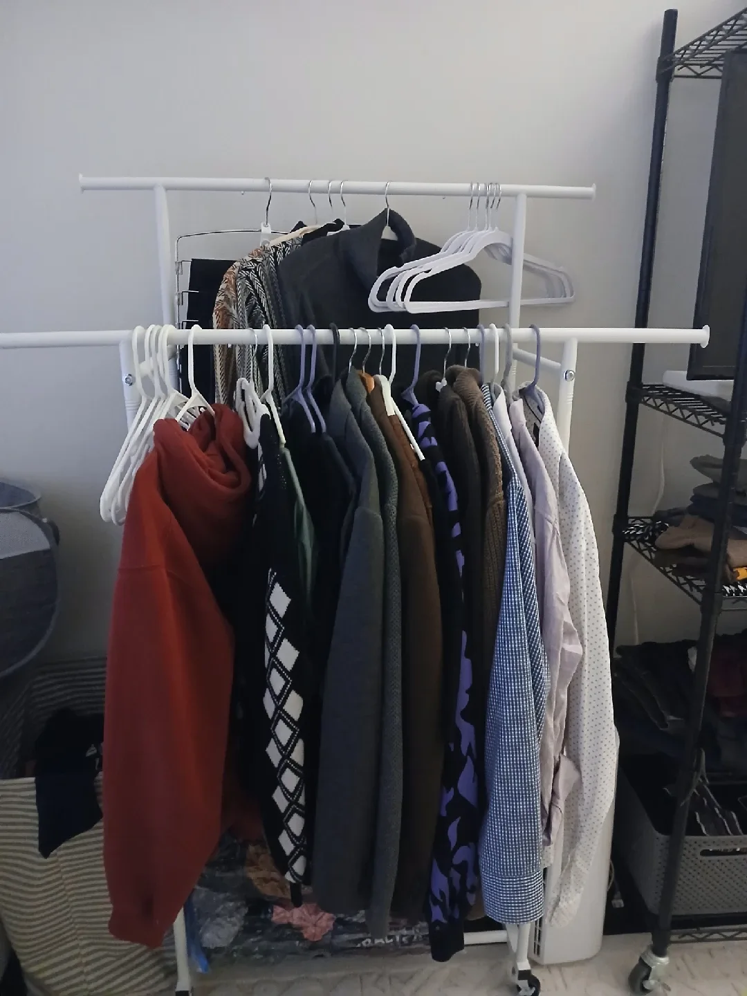 HYSEYY Garment Rack - Double Rod image indicator(2)