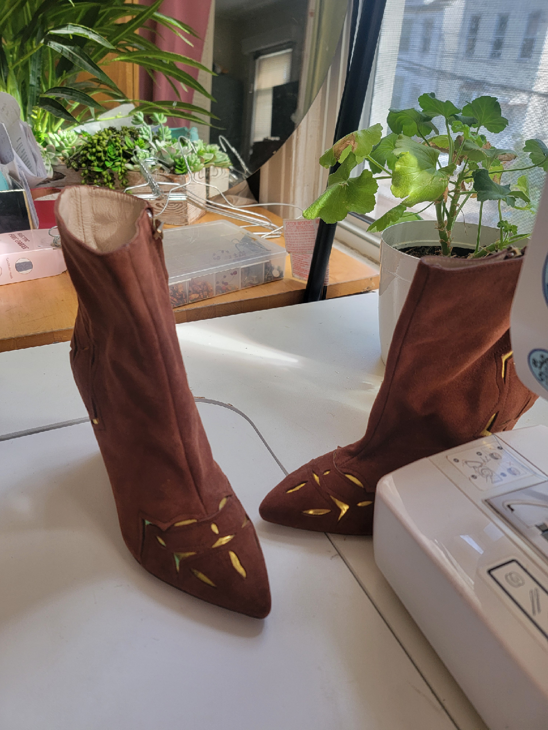 Frye Brown Suede Wedge Ankle Boots - Size 5 - photo 4