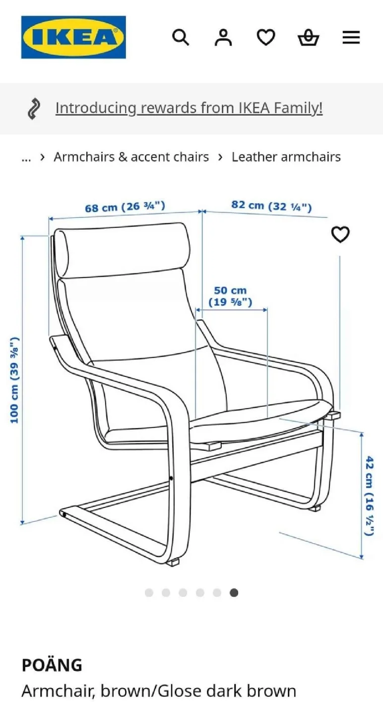 IKEA POÄNG Armchair - Dark Brown image indicator(4)
