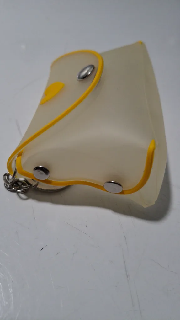 Cute Yellow Heart Coin Purse Keychain ❤️ image indicator(3)