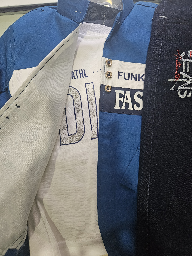 PARTY OUTFITS! Kids Blue Jacket & Jeans Set - photo 3