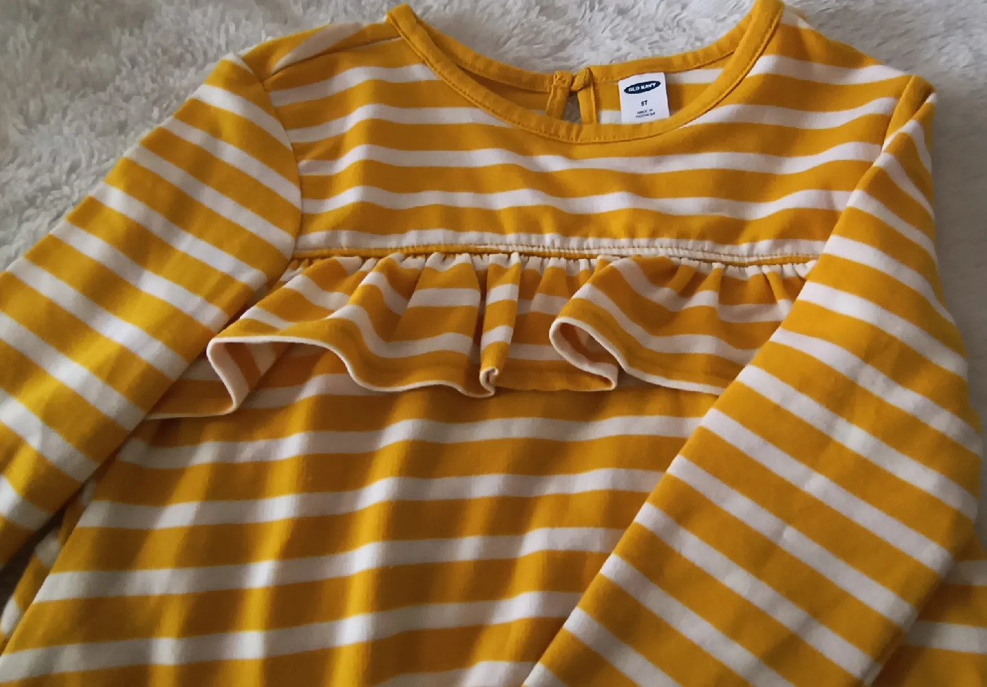 Old Navy Yellow Striped Dress, Size 5T image indicator(2)