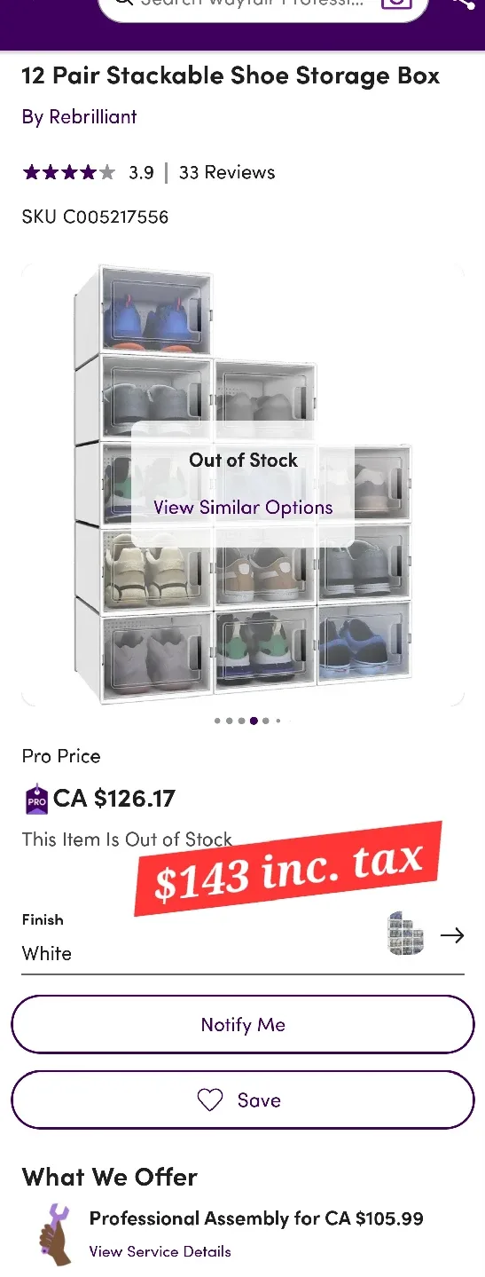 18-pack Stackable Shoe Storage Boxes White *new image indicator(6)