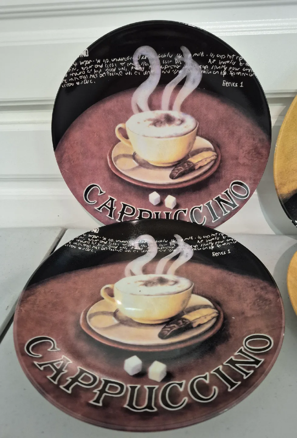 2 Sets of Coffee-Themed Dessert Plates image indicator(2)