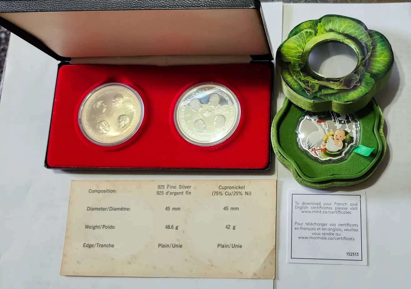 Royal Canadian Mint Governors General Coin Set and birthday coin thumbnail