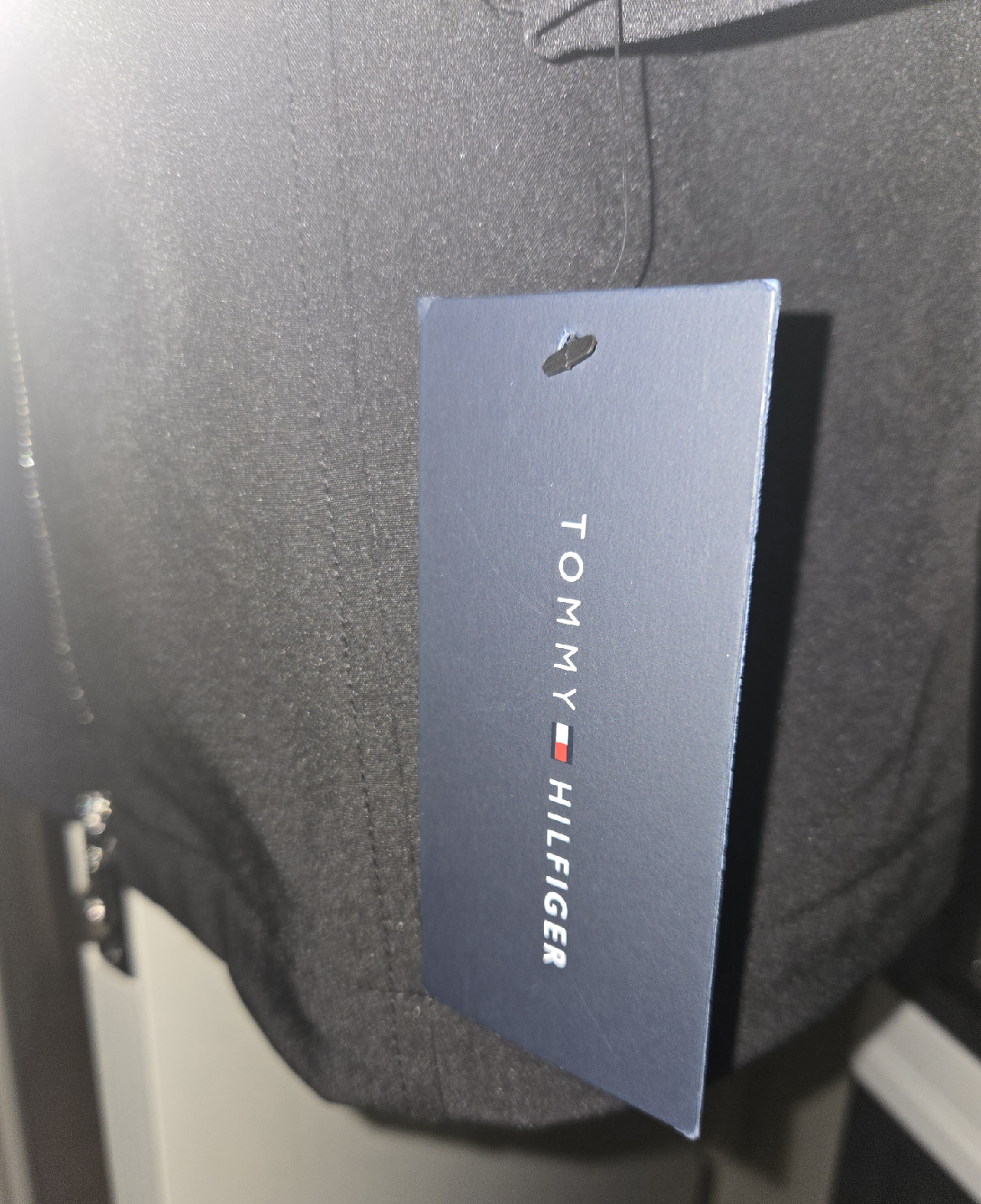 Tommy Hilfiger Black Raincoat with Hood